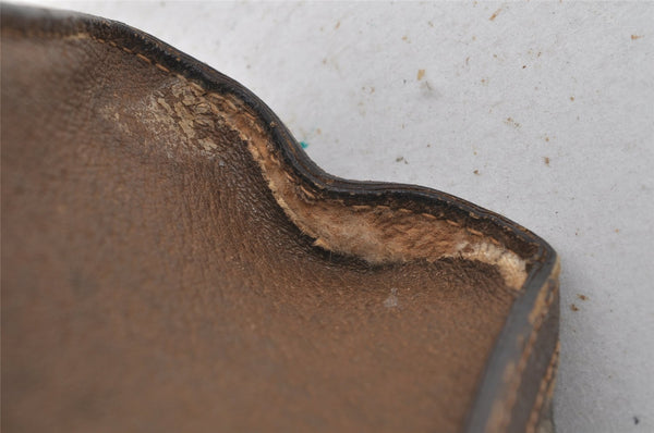 Authentic GUCCI Web Sherry Line Clutch Hand Bag GG PVC Leather Brown Junk 9166I