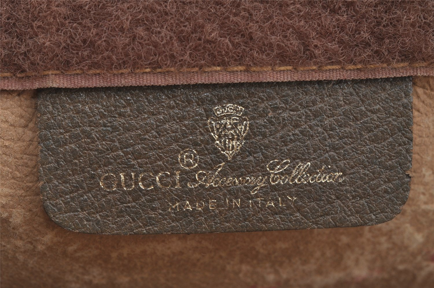 Authentic GUCCI Web Sherry Line Clutch Hand Bag GG PVC Leather Brown Junk 9166I