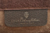 Authentic GUCCI Web Sherry Line Clutch Hand Bag GG PVC Leather Brown Junk 9166I