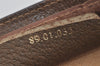 Authentic GUCCI Web Sherry Line Clutch Hand Bag GG PVC Leather Brown Junk 9166I