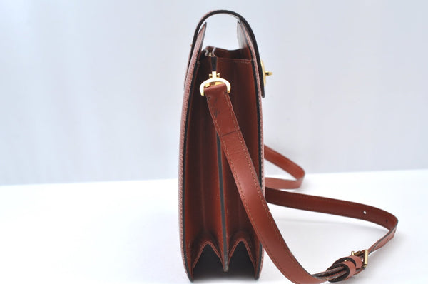 Authentic Louis Vuitton Epi Capucines Shoulder Cross Bag Brown M52341 LV 9168I