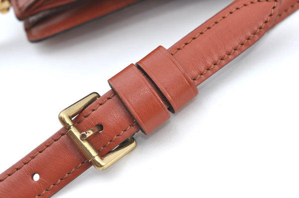 Authentic Louis Vuitton Epi Capucines Shoulder Cross Bag Brown M52341 LV 9168I