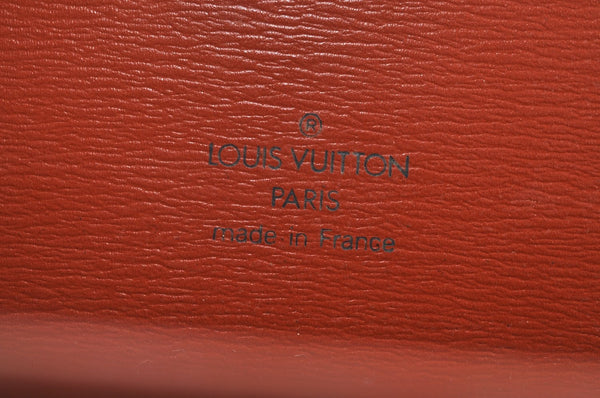 Authentic Louis Vuitton Epi Capucines Shoulder Cross Bag Brown M52341 LV 9168I
