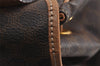 Authentic CELINE Macadam Blason Pattern Backpack Purse PVC Leather Brown 9168J