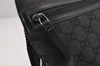 Authentic GUCCI Vintage Shoulder Cross Bag GG Canvas Leather 90476 Black 9169J