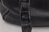 Authentic CHANEL Chocolate Bar Calf Skin CC Logo Hand Bag Black Junk 9171J