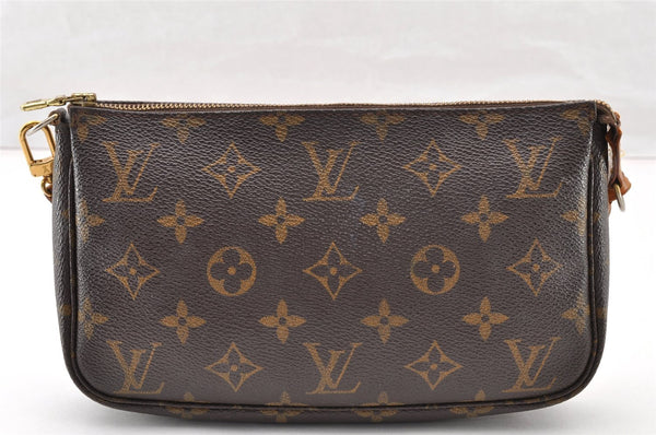 Authentic Louis Vuitton Monogram Pochette Accessoires Pouch M51980 LV 9172I
