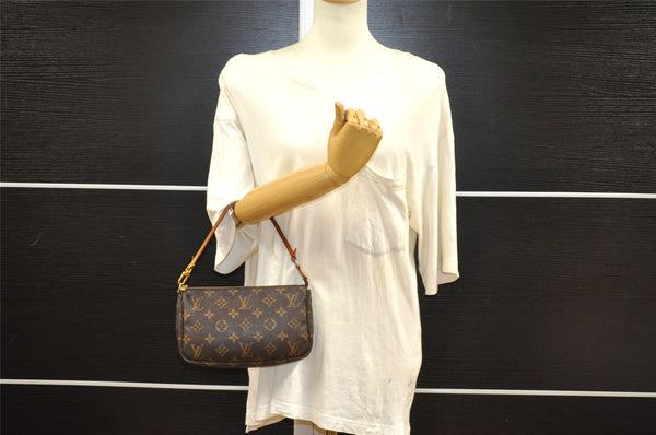 Authentic Louis Vuitton Monogram Pochette Accessoires Pouch M51980 LV 9172I