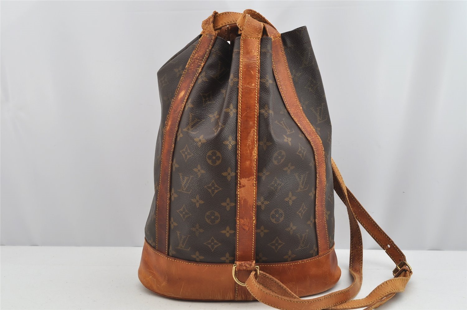 Authentic Louis Vuitton Monogram Randonnee PM Shoulder Bag M42243 LV Junk 9172J