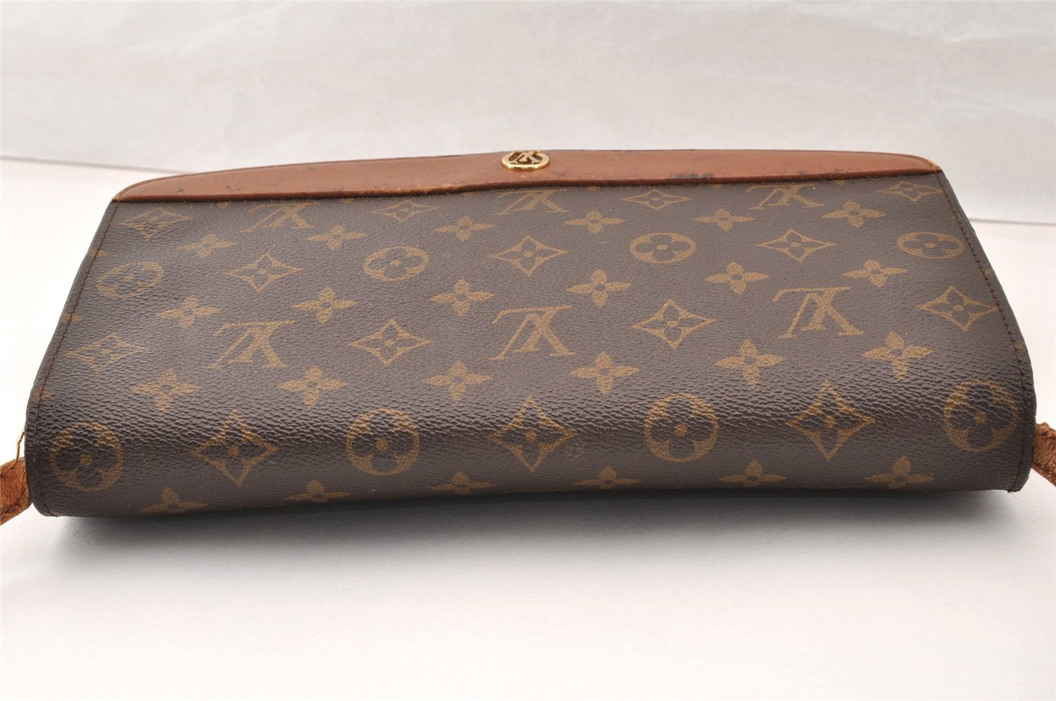 Authentic Louis Vuitton Monogram Bordeaux M51797 2Way Shoulder Clutch Bag 9173I