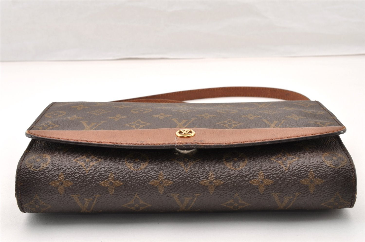 Authentic Louis Vuitton Monogram Bordeaux M51797 2Way Shoulder Clutch Bag 9173I