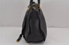 Authentic Chloe Marcie Leather 2Way Shoulder Hand Bag Purse Black 9174J