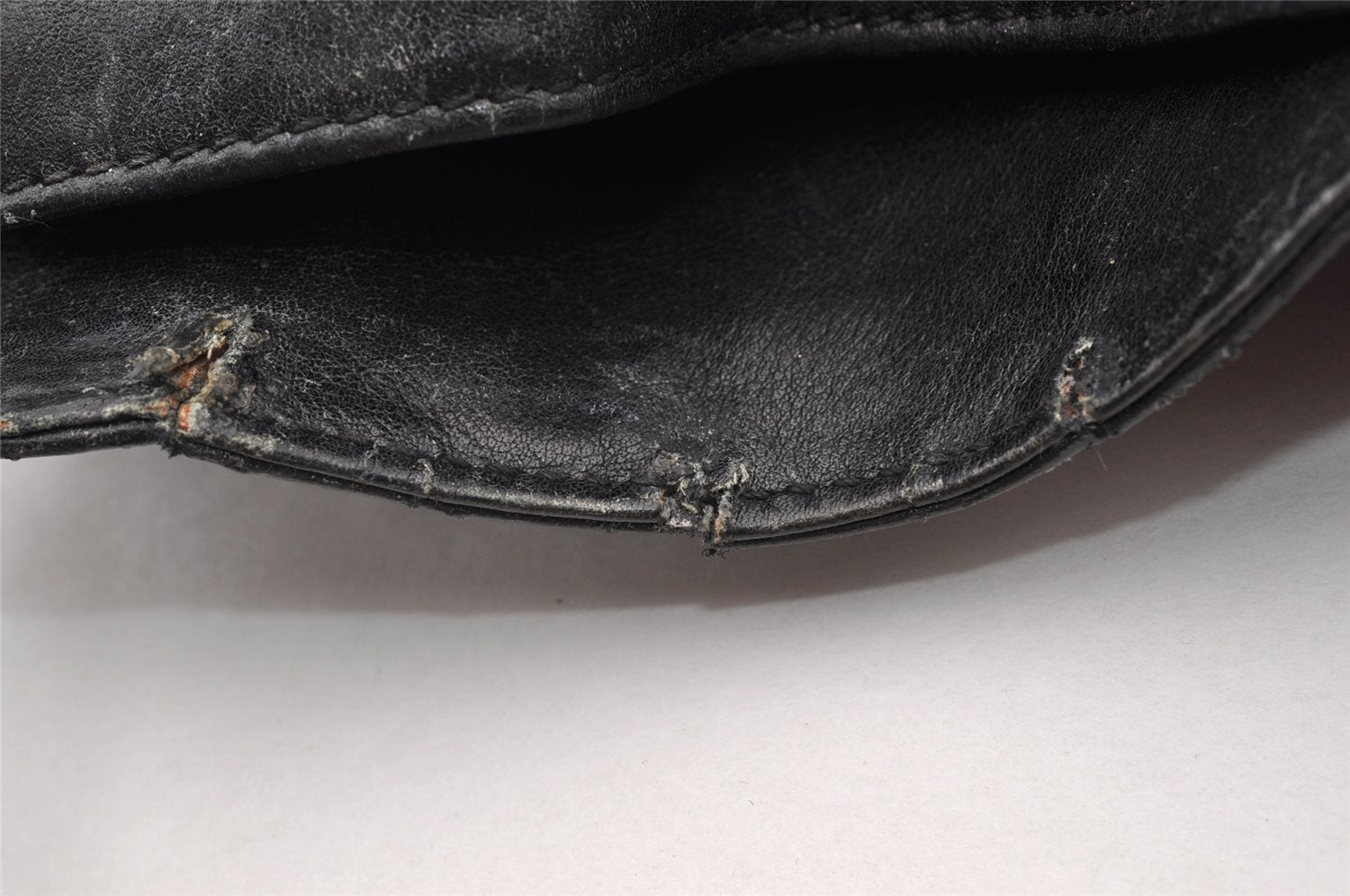 Authentic GUCCI Bamboo 2Way Shoulder Hand Bag Leather 0014095 Black 9176I