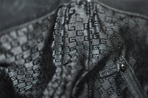 Authentic GUCCI Bamboo 2Way Shoulder Hand Bag Leather 0014095 Black 9176I