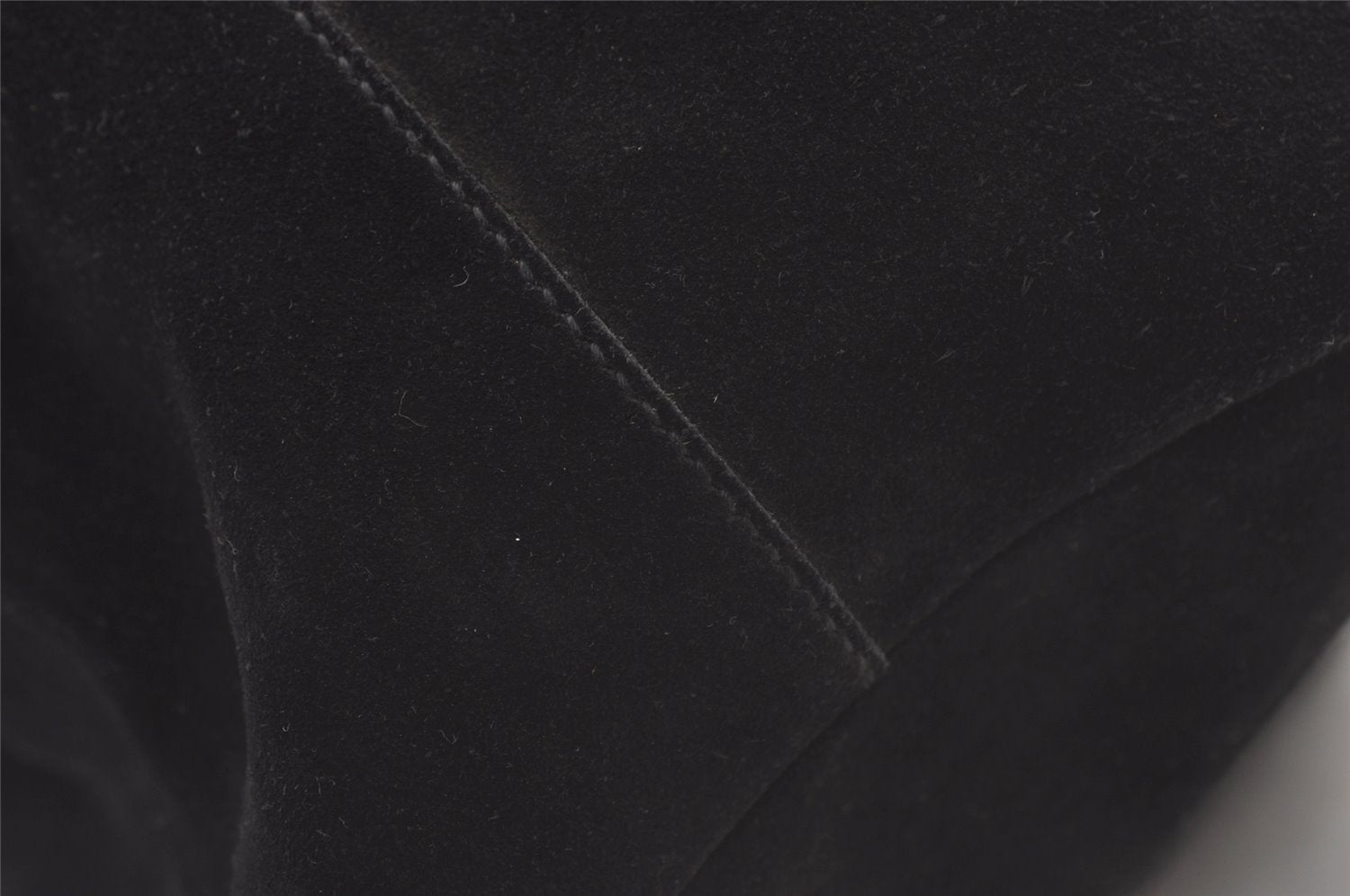Authentic GUCCI Vintage Shoulder Tote Bag Suede Leather 101268 Black 9176J