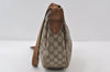 Authentic GUCCI Web Sherry Line Shoulder Bag GG PVC Leather Brown Junk 9178I