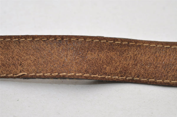 Authentic GUCCI Web Sherry Line Shoulder Bag GG PVC Leather Brown Junk 9178I