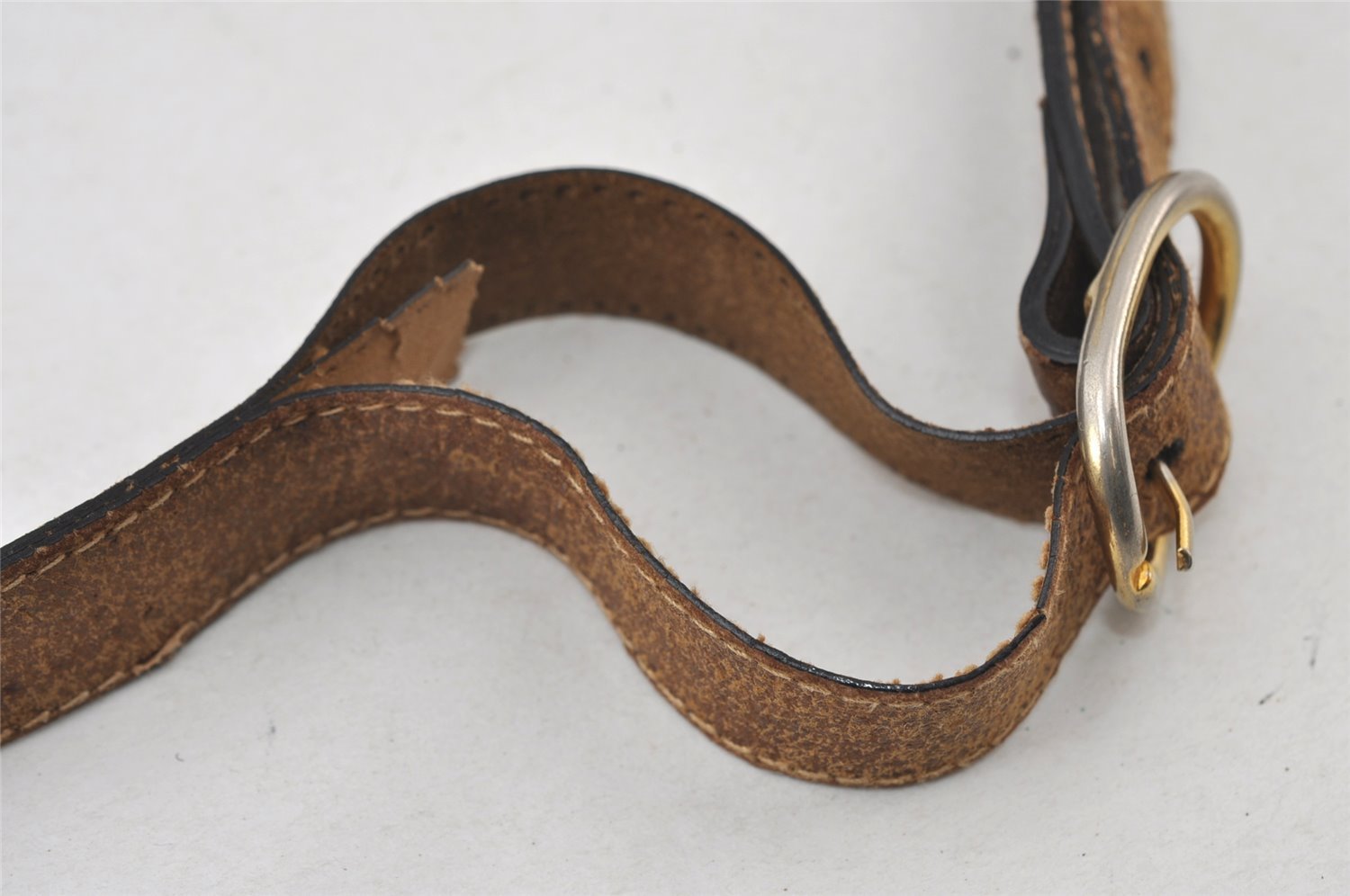 Authentic GUCCI Web Sherry Line Shoulder Bag GG PVC Leather Brown Junk 9178I