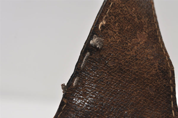 Authentic GUCCI Web Sherry Line Shoulder Bag GG PVC Leather Brown Junk 9178I