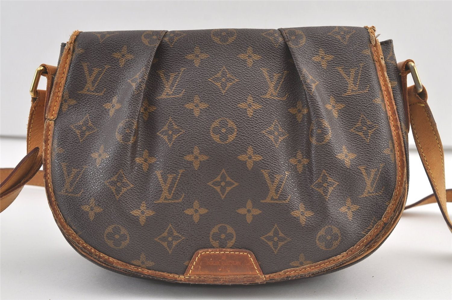 Authentic Louis Vuitton Monogram Menilmontant PM M40474 Shoulder Cross Bag 9178J