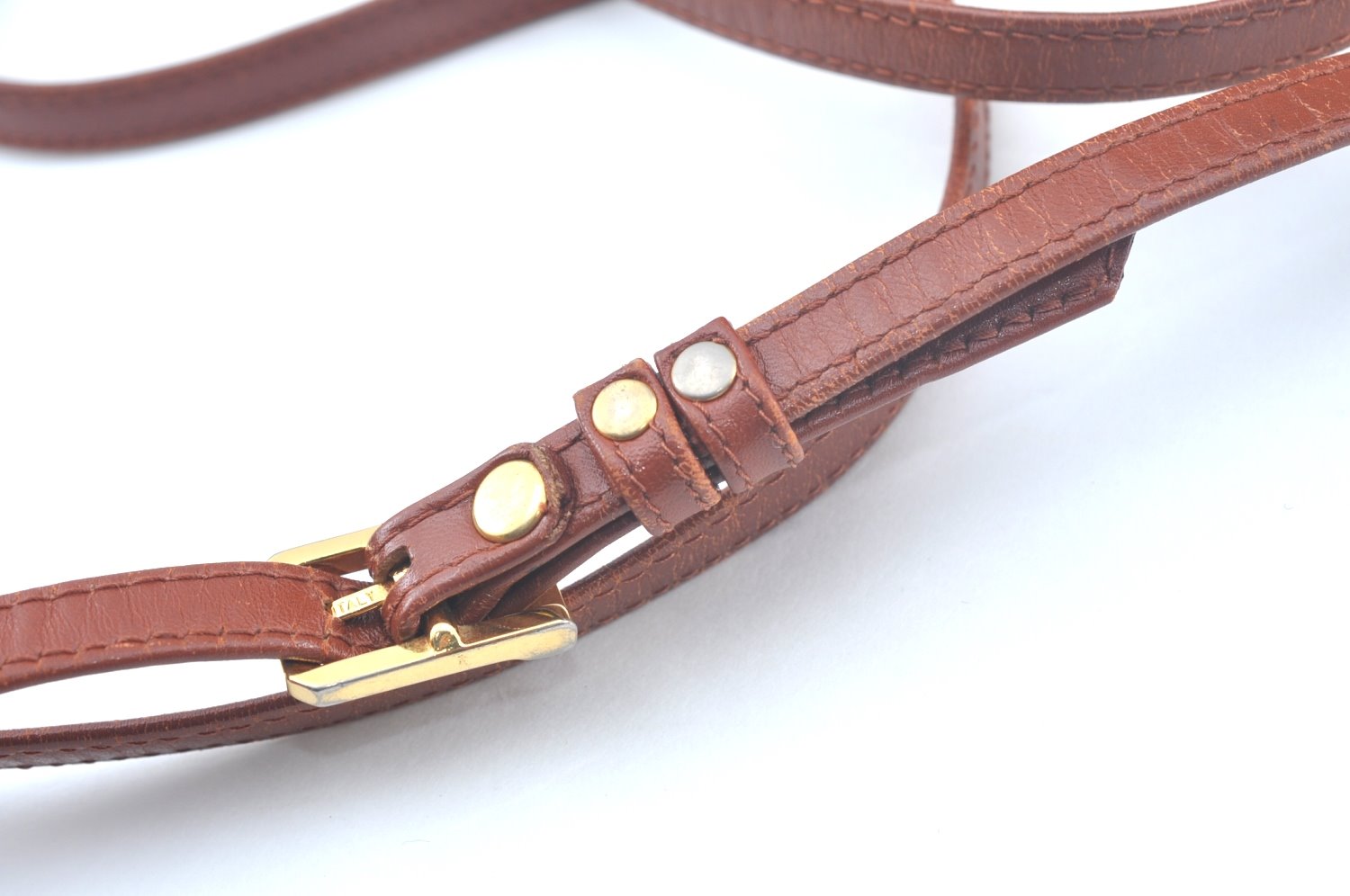 Authentic MCM Visetos Leather Vintage Shoulder Cross Body Bag Purse Brown 9179I