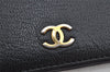 Authentic CHANEL Calf Skin Vintage Long Wallet Purse CC Logo Black 9181J