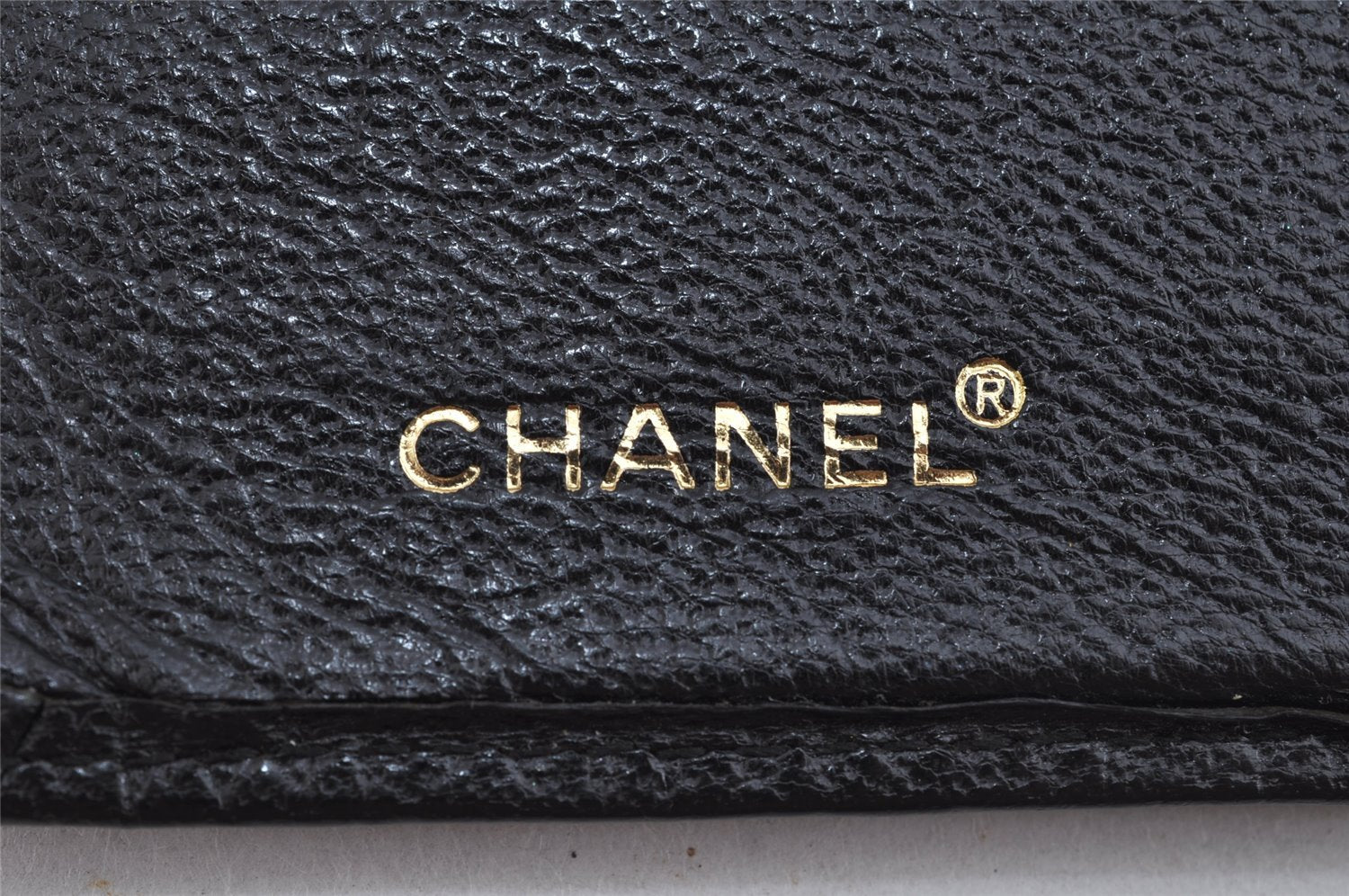 Authentic CHANEL Calf Skin Vintage Long Wallet Purse CC Logo Black 9181J