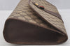 Authentic GUCCI Web Sherry Line Clutch Hand Bag Purse GG PVC Leather Brown 9182I