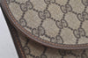 Authentic GUCCI Web Sherry Line Clutch Hand Bag Purse GG PVC Leather Brown 9182I