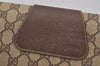 Authentic GUCCI Web Sherry Line Clutch Hand Bag Purse GG PVC Leather Brown 9182I