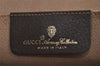 Authentic GUCCI Web Sherry Line Clutch Hand Bag Purse GG PVC Leather Brown 9182I