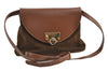 Authentic NINA RICCI Vintage Suede Leather Shoulder Cross Body Bag Brown 9184I