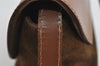 Authentic NINA RICCI Vintage Suede Leather Shoulder Cross Body Bag Brown 9184I