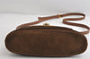 Authentic NINA RICCI Vintage Suede Leather Shoulder Cross Body Bag Brown 9184I