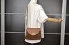 Authentic NINA RICCI Vintage Suede Leather Shoulder Cross Body Bag Brown 9184I