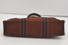 Authentic HERMES Fourre Tout PM Vintage Hand Tote Bag Canvas Brown 9185I