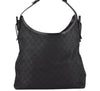 Authentic GUCCI Vintage Shoulder Tote Bag GG Canvas Leather 106242 Black 9186I