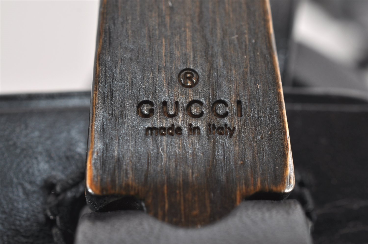 Authentic GUCCI Vintage Shoulder Tote Bag GG Canvas Leather 106242 Black 9186I