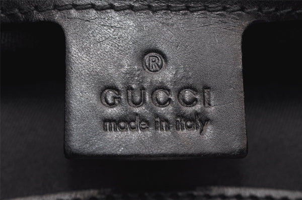 Authentic GUCCI Vintage Shoulder Tote Bag GG Canvas Leather 106242 Black 9186I