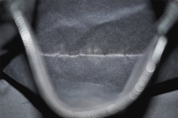 Authentic GUCCI Vintage Shoulder Tote Bag GG Canvas Leather 106242 Black 9186I