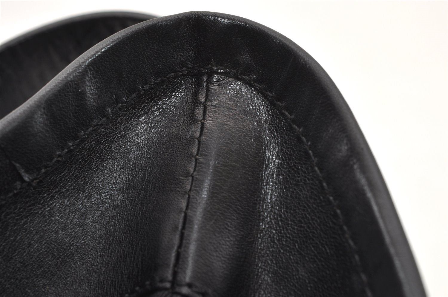 Authentic GUCCI Vintage Shoulder Tote Bag GG Canvas Leather 106242 Black 9186I