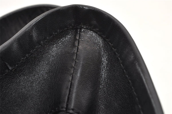 Authentic GUCCI Vintage Shoulder Tote Bag GG Canvas Leather 106242 Black 9186I