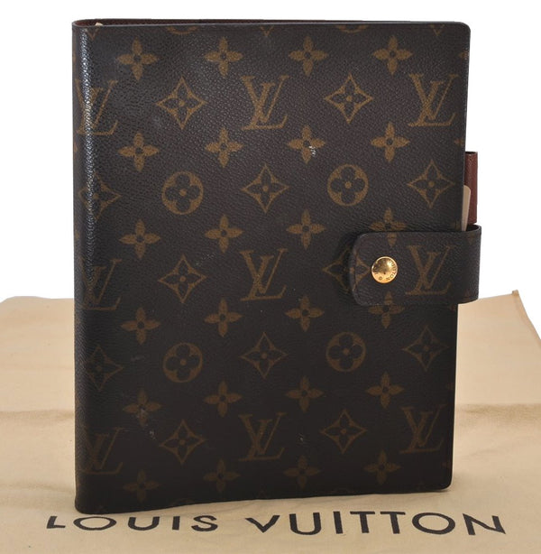 Authentic Louis Vuitton Monogram Agenda GM Notebook Cover R20106 LV 9188I