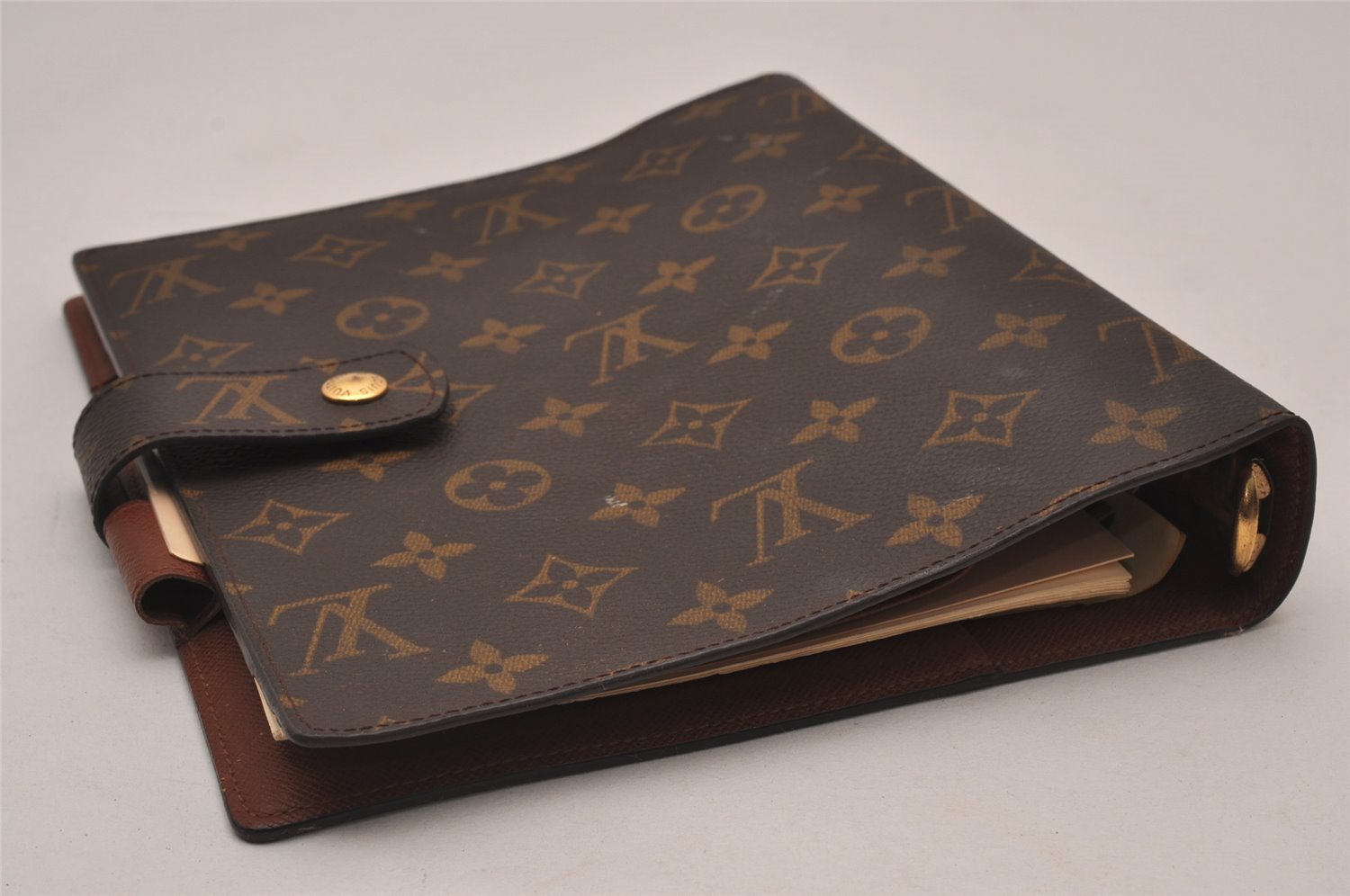 Authentic Louis Vuitton Monogram Agenda GM Notebook Cover R20106 LV 9188I