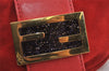 Authentic FENDI Vintage Hand Bag Pouch Purse Suede Leather Red Junk 9188J