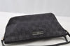 Authentic GUCCI Hand Bag Pouch Purse GG Canvas Leather 0391103 Black 9189I