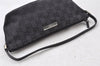 Authentic GUCCI Hand Bag Pouch Purse GG Canvas Leather 0391103 Black 9189I