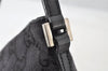 Authentic GUCCI Hand Bag Pouch Purse GG Canvas Leather 0391103 Black 9189I