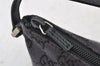 Authentic GUCCI Hand Bag Pouch Purse GG Canvas Leather 0391103 Black 9189I