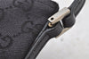 Authentic GUCCI Hand Bag Pouch Purse GG Canvas Leather 0391103 Black 9189I